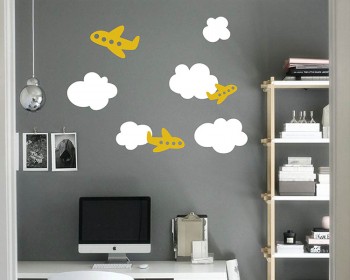 Airplanes Clouds Vinyl Wall Decals Nursery Sticker Airplanes Clouds Vinyl Wall Decals Nursery Sticker